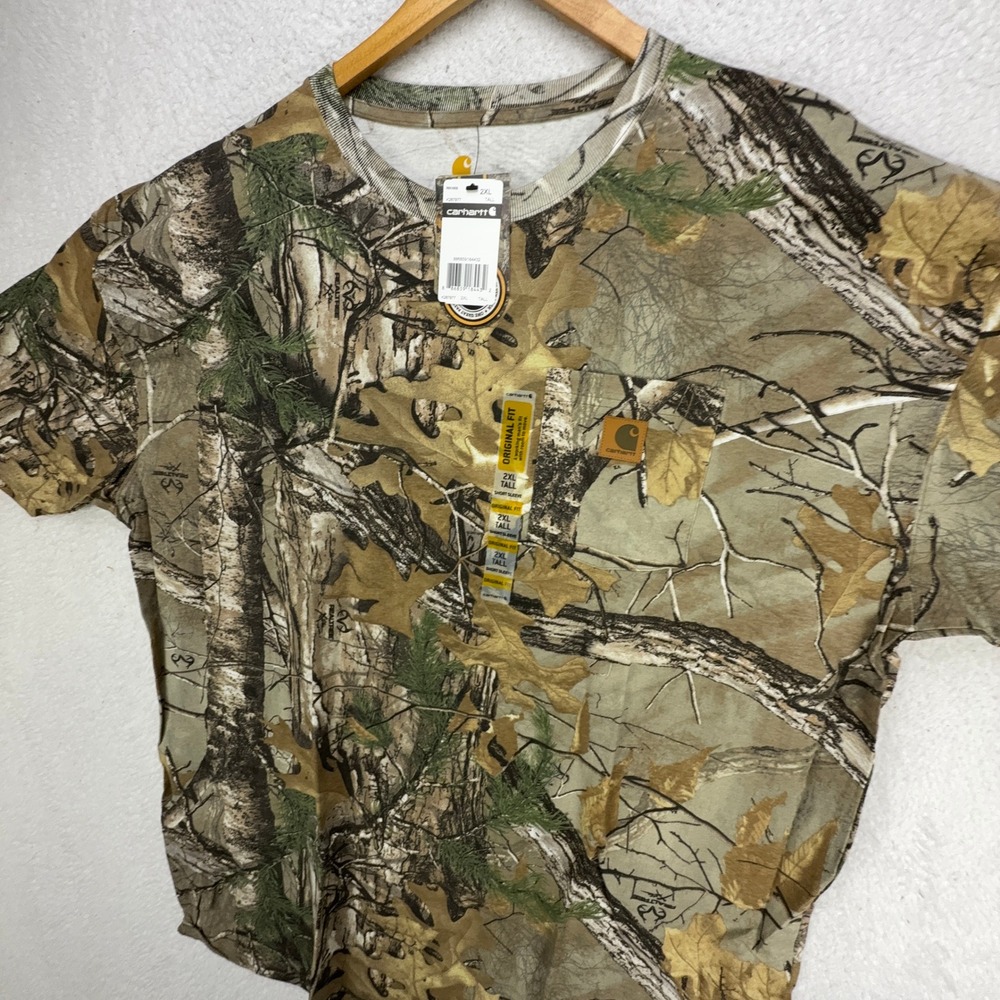 Carhartt Short Sleeve Camouflage Tshirt Mens 2XL Tall NWT K287 977 Camo Hunting